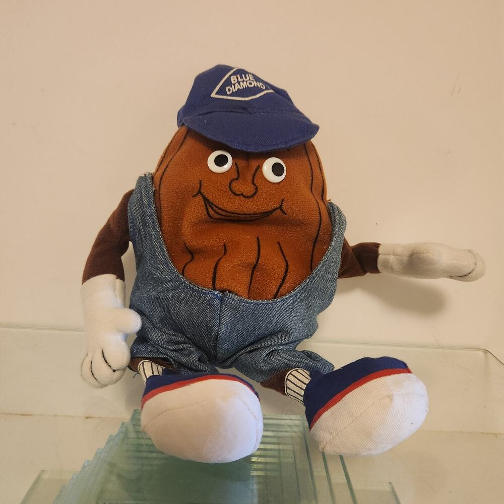 Vintage Blue Diamond Mascot Plush Bean Bag Bottom 10"